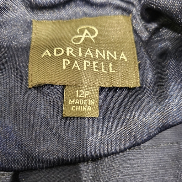 Adrianna Papell Navy Blue Backless Dress - Picture 3 of 8